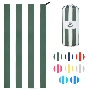 Striped Microfibre Beach Towel